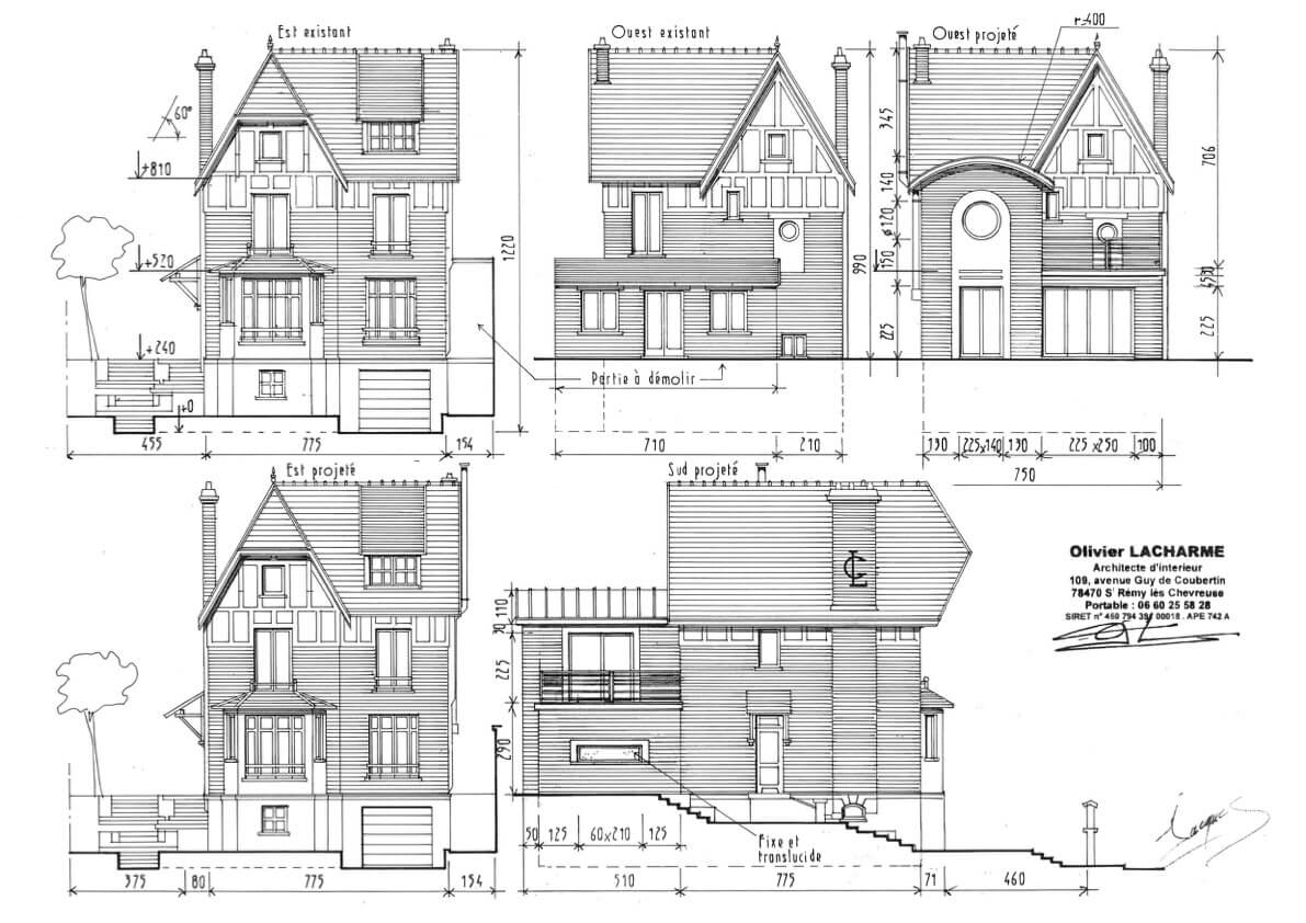 Plan Architecture Intérieure Olivier Lacharme Espace Temps